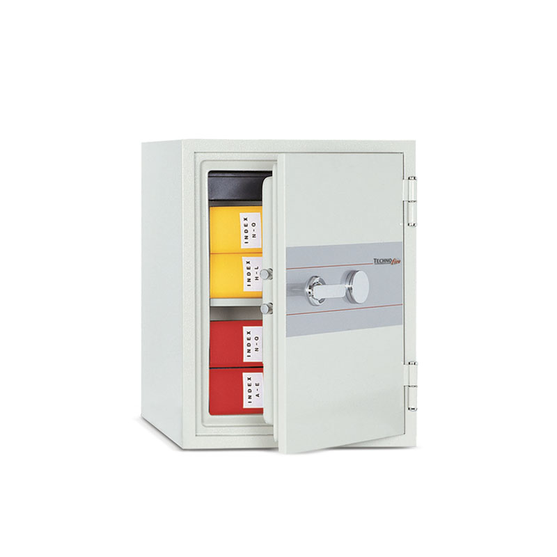 Technomax Technofire NGS, armoire ignifuge pour papier, porte ouverte avec classeurs